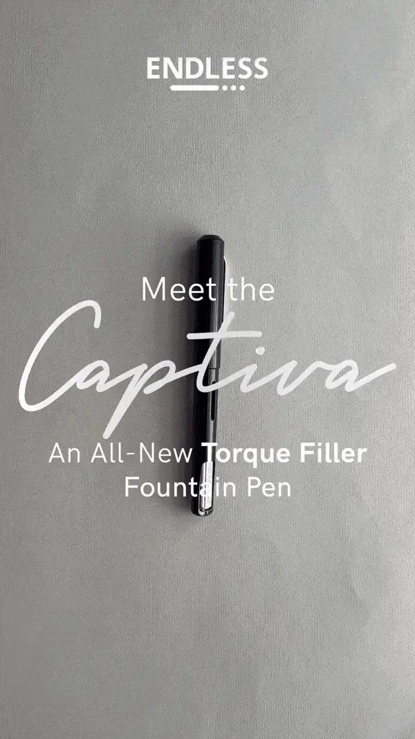 Endless Captiva Torque-Filler Fountain Pen - Deep Ocean Chrome - Image 9