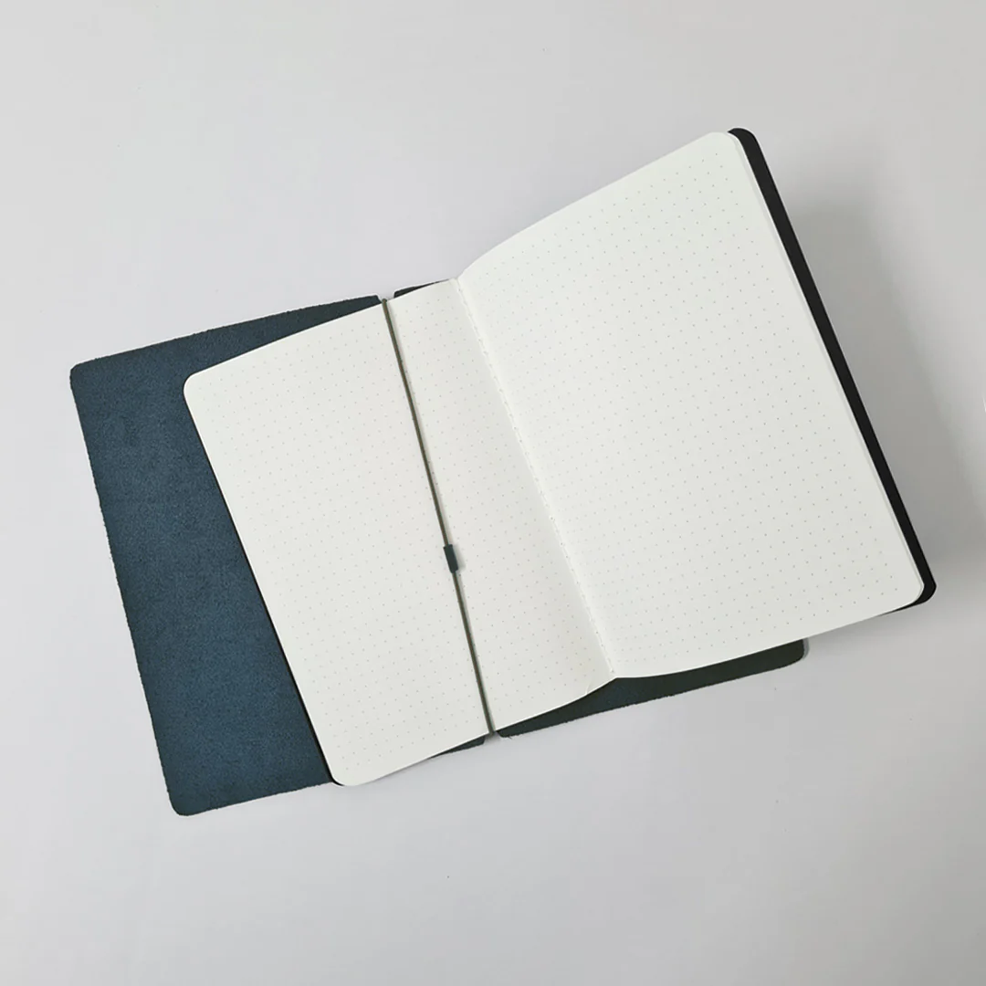 Explorer - Refillable Leather Journal Regalia Paper - Blue - Image 5