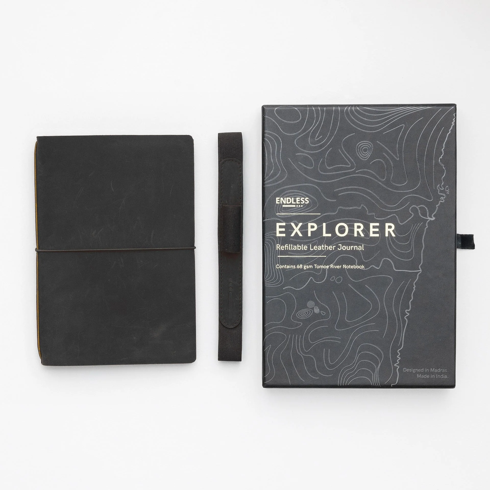 Explorer - Refillable Leather Journal Regalia Paper - Black - Image 3
