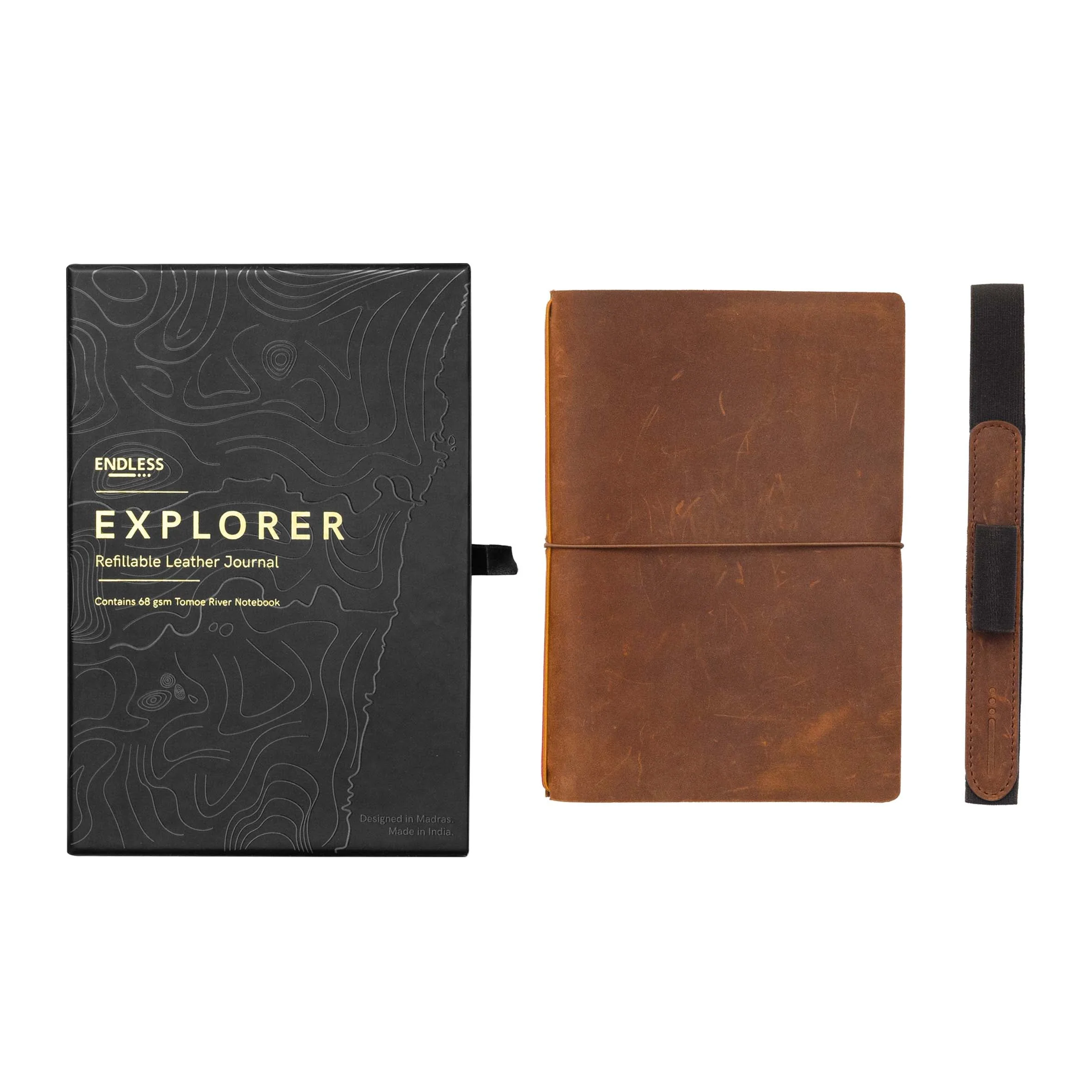 Explorer - Refillable Leather Journal Regalia Paper - Brown - Image 4