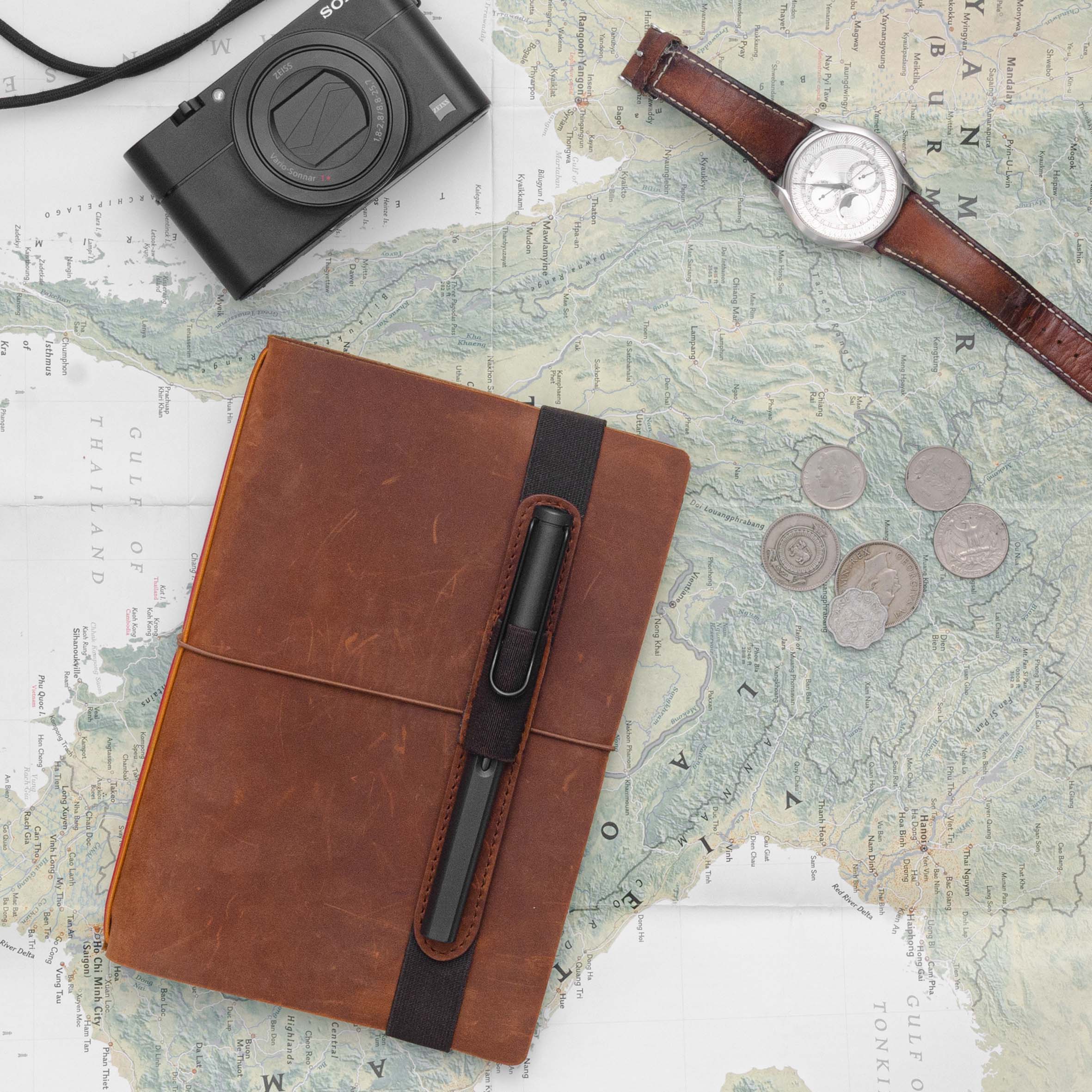 Explorer - Refillable Leather Journal Regalia Paper - Brown - Image 7