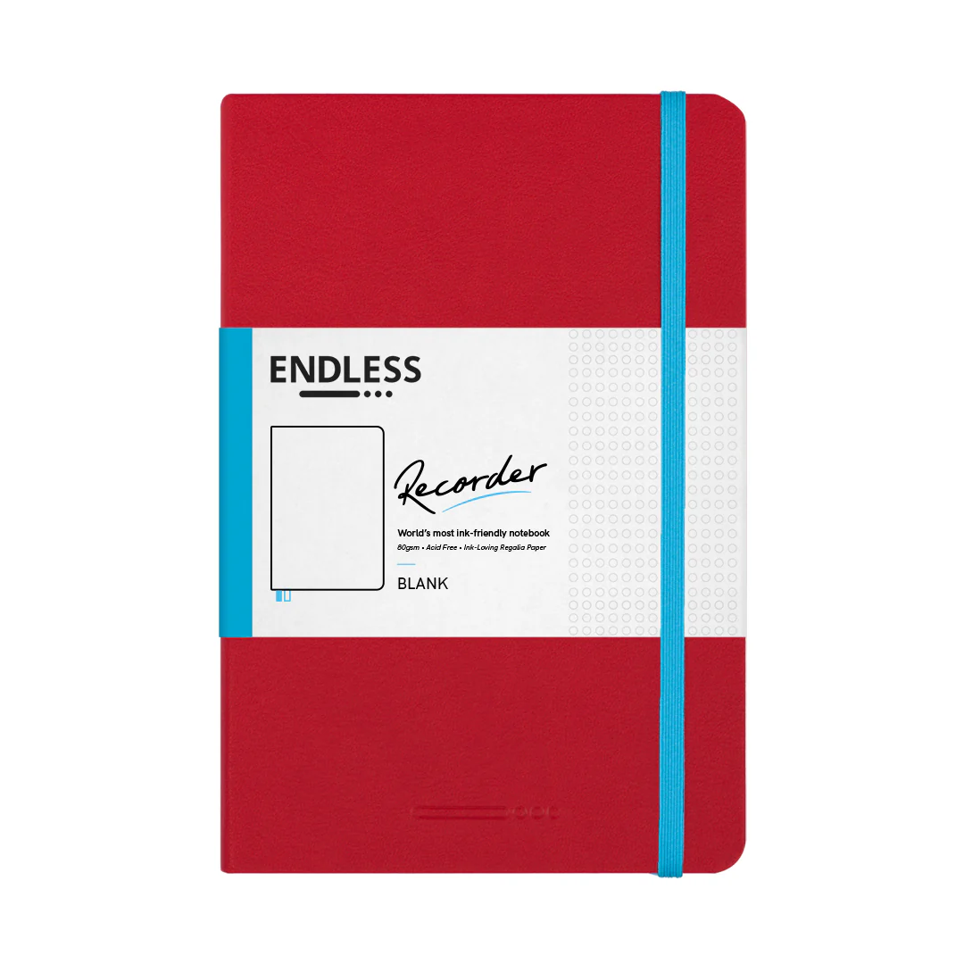 Recorder Notebook - Crimson Sky - Regalia Paper - A5 - Image 4