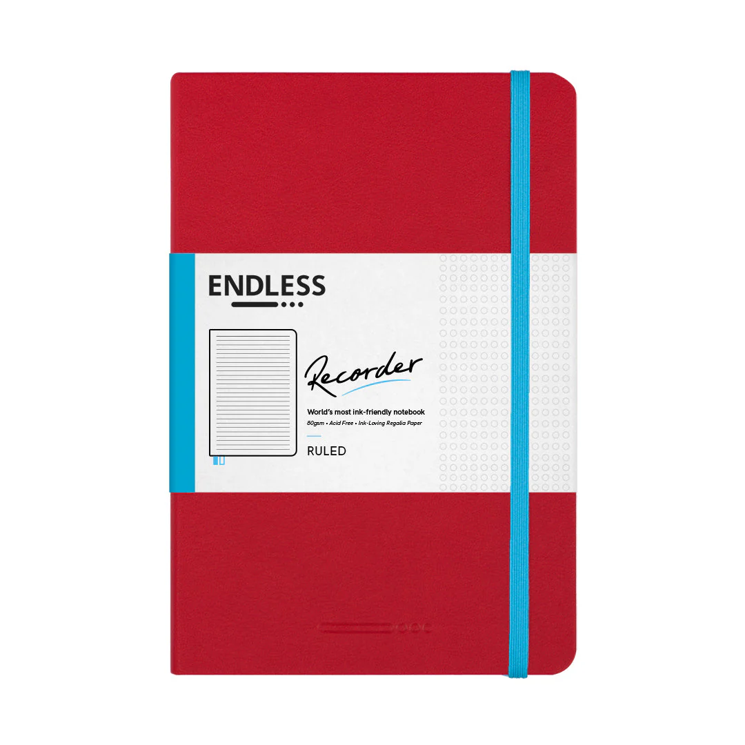 Recorder Notebook - Crimson Sky - Regalia Paper - A5 - Image 3