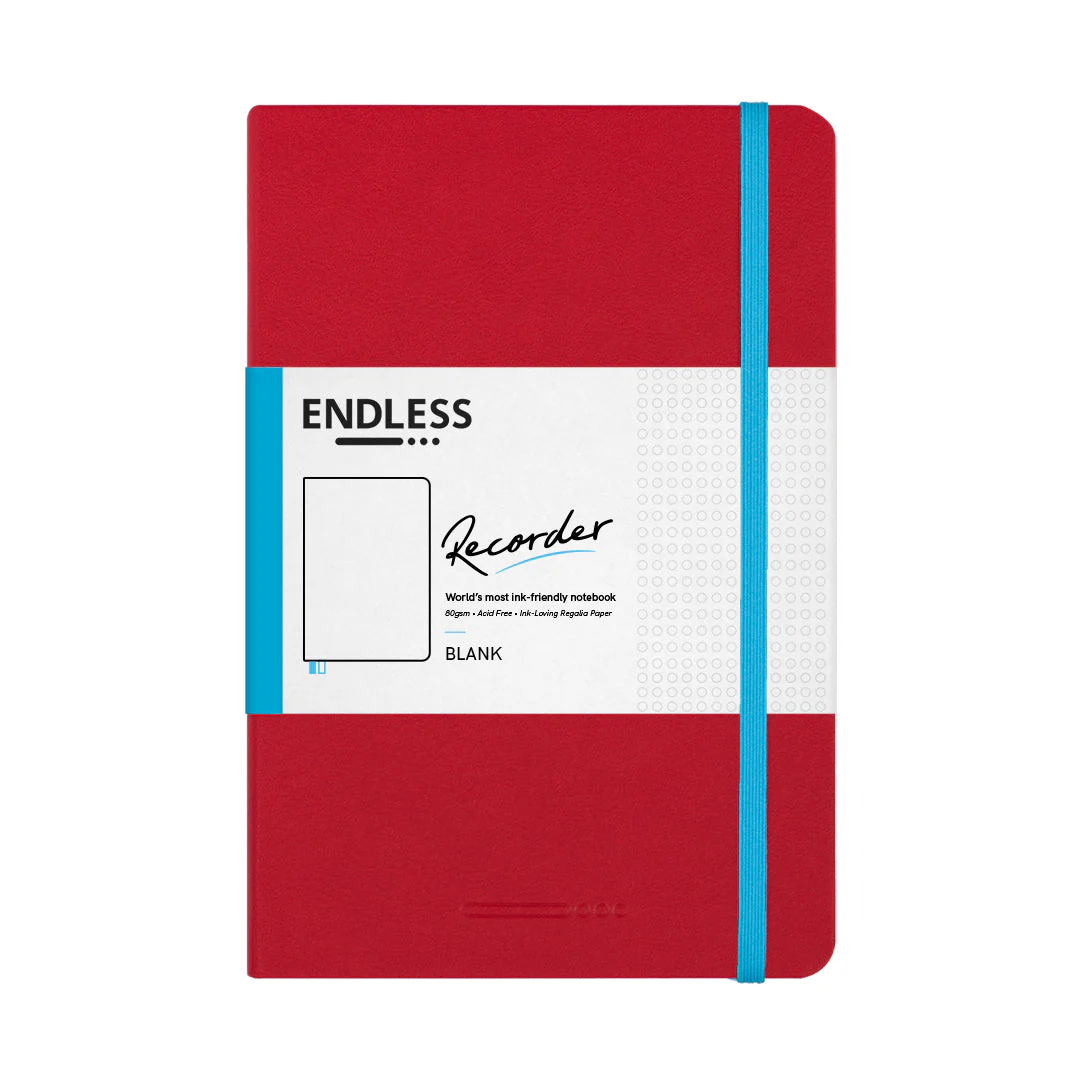 Recorder Notebook - Crimson Sky - Regalia Paper - A5 - Image 4